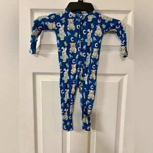 Blue ABC Bunny & Bear Bamboo Romper 3-6 Months
